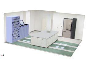 Spiralschrank 08 + Ladenschränke Labor